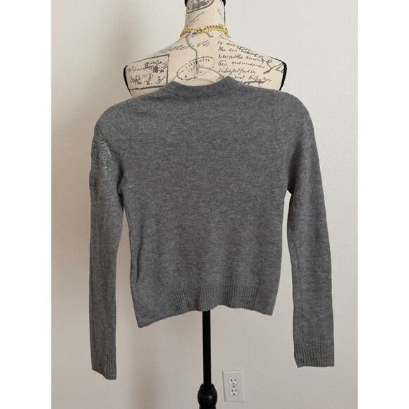 B56 Zadig & Voltaire Miss CP Arrow Cashmere Sweater Womens XS Studded Rock Chic - Picture 3 of 10